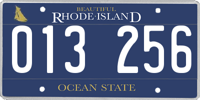 RI license plate 013256