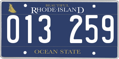 RI license plate 013259