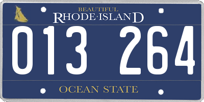 RI license plate 013264