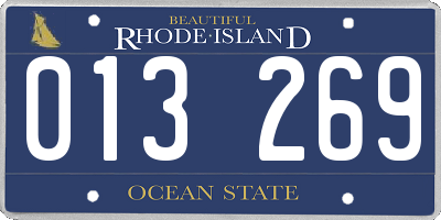 RI license plate 013269