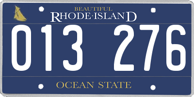 RI license plate 013276