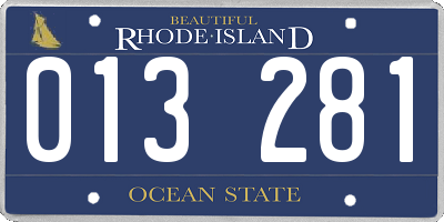 RI license plate 013281