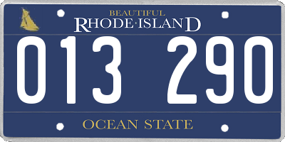RI license plate 013290