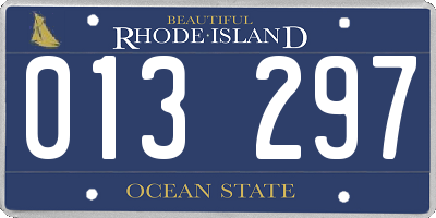 RI license plate 013297