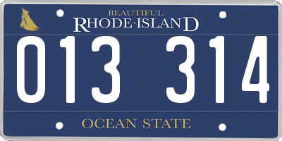 RI license plate 013314