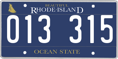 RI license plate 013315