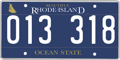 RI license plate 013318