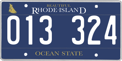 RI license plate 013324