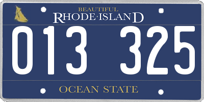 RI license plate 013325