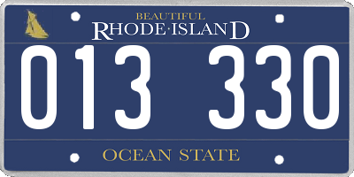 RI license plate 013330