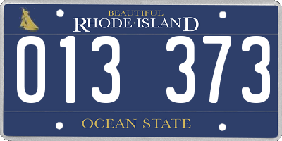 RI license plate 013373