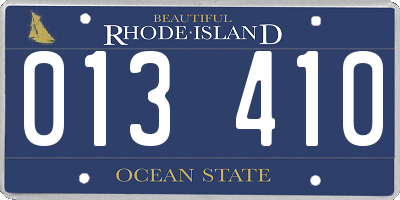 RI license plate 013410