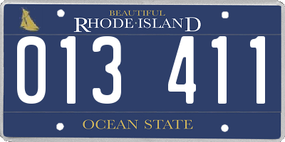 RI license plate 013411