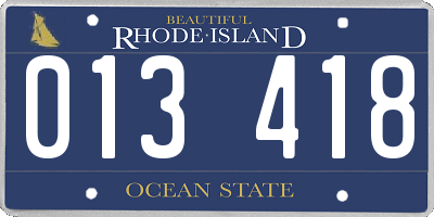 RI license plate 013418