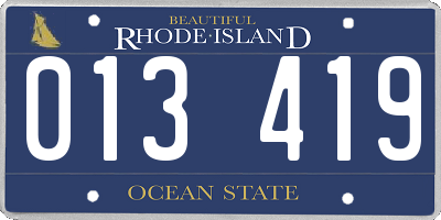 RI license plate 013419