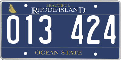 RI license plate 013424