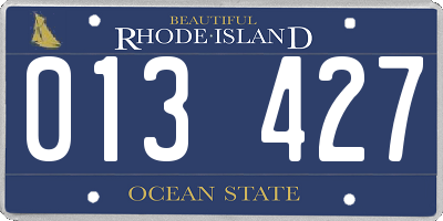 RI license plate 013427