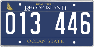 RI license plate 013446