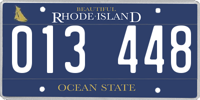 RI license plate 013448
