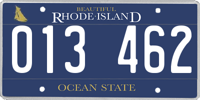 RI license plate 013462