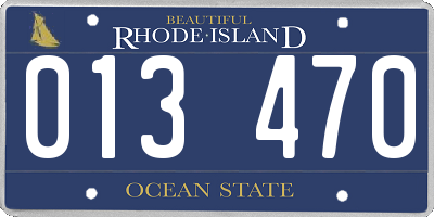 RI license plate 013470