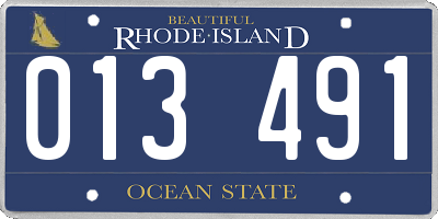 RI license plate 013491