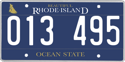 RI license plate 013495