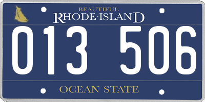 RI license plate 013506