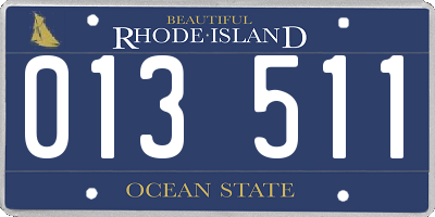 RI license plate 013511