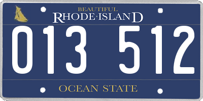 RI license plate 013512