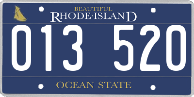 RI license plate 013520