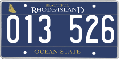 RI license plate 013526