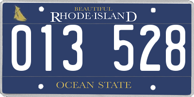 RI license plate 013528