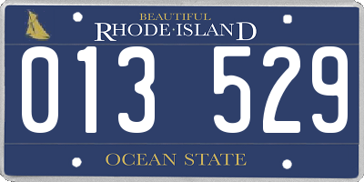 RI license plate 013529