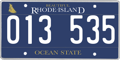 RI license plate 013535