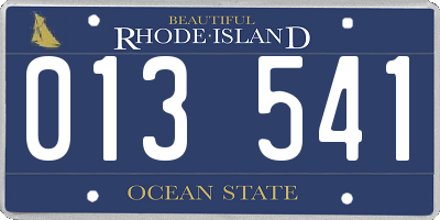 RI license plate 013541