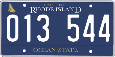 RI license plate 013544