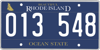 RI license plate 013548