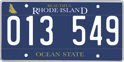 RI license plate 013549