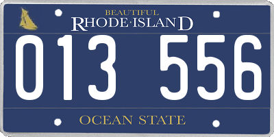 RI license plate 013556