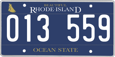 RI license plate 013559