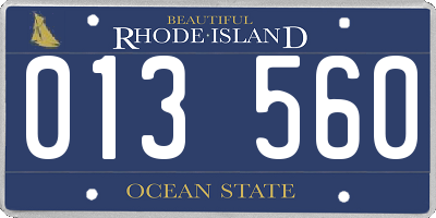 RI license plate 013560