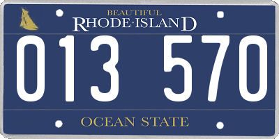 RI license plate 013570