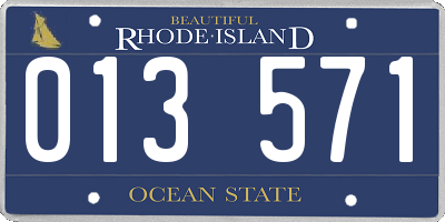 RI license plate 013571