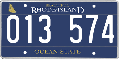 RI license plate 013574