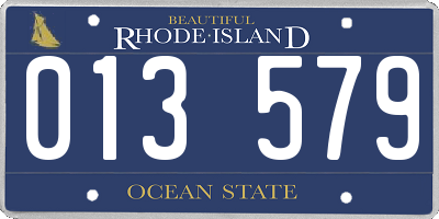 RI license plate 013579