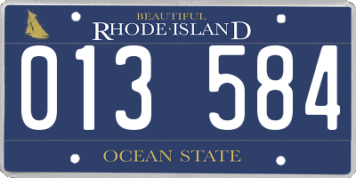 RI license plate 013584