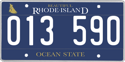 RI license plate 013590