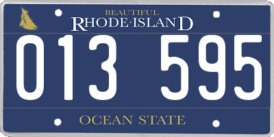 RI license plate 013595