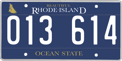 RI license plate 013614